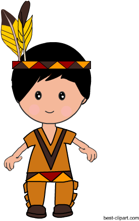 Cute Native American Boy, Free Thanksgiving Clip Art - Clip Art (450x450)