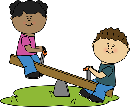 Children On A Teeter Totter Clip Art - Teeter Totter Yeeter Yotter (450x369)