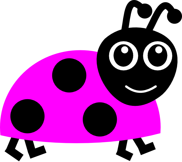 Pink Ladybug Clip Art At Clker - Ladybug Cartoon (600x534)