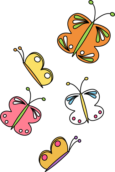 Flying Butterflies - Flying Butterflies Clip Art (367x550)