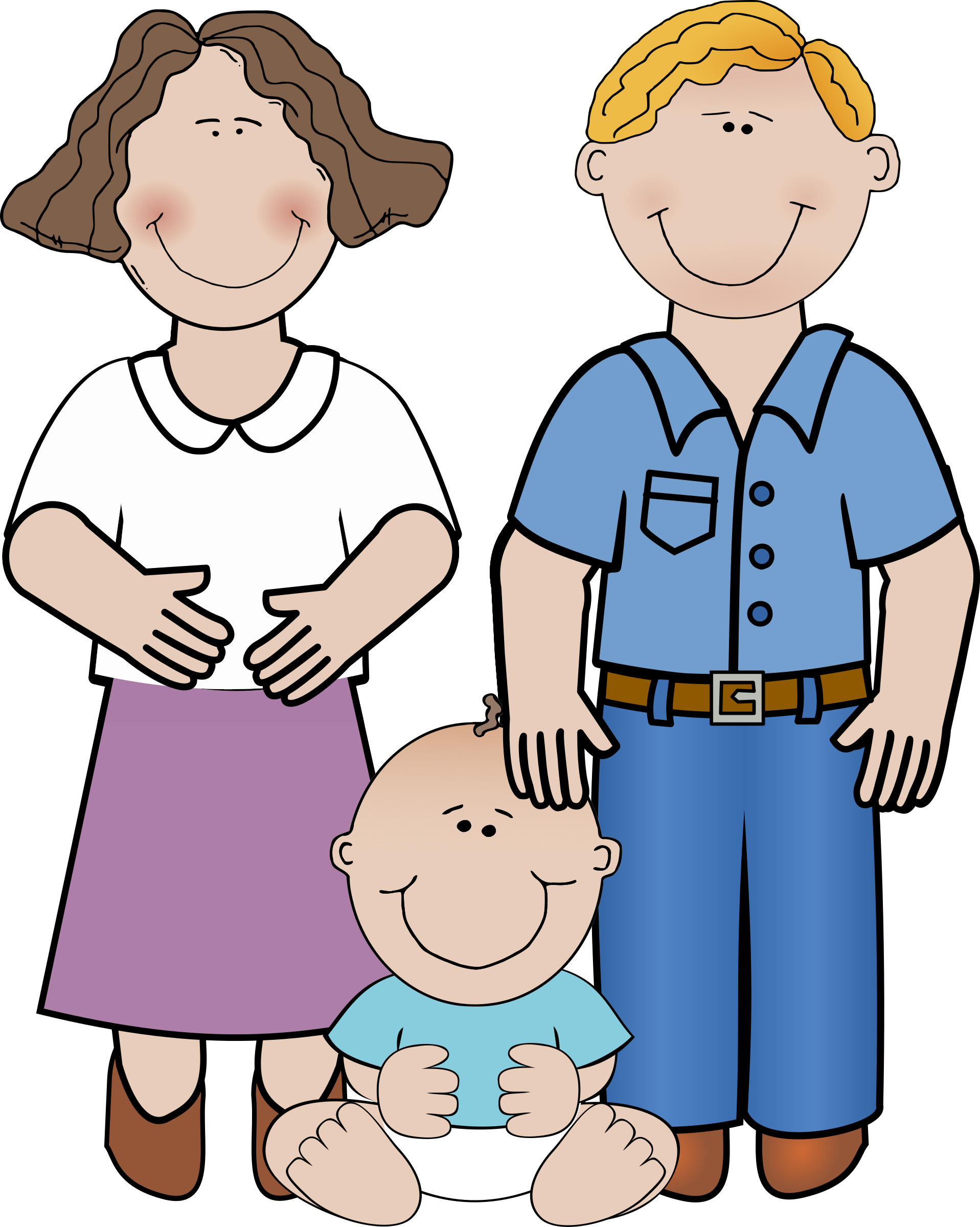 Family With Baby Clipart (1917x2400)