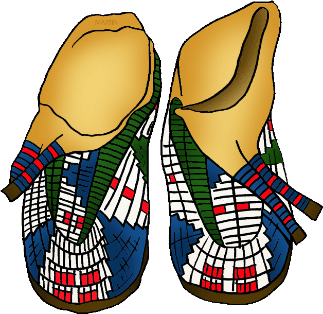 Plains Moccasins - Native Americans Arts & Crafts (659x648)