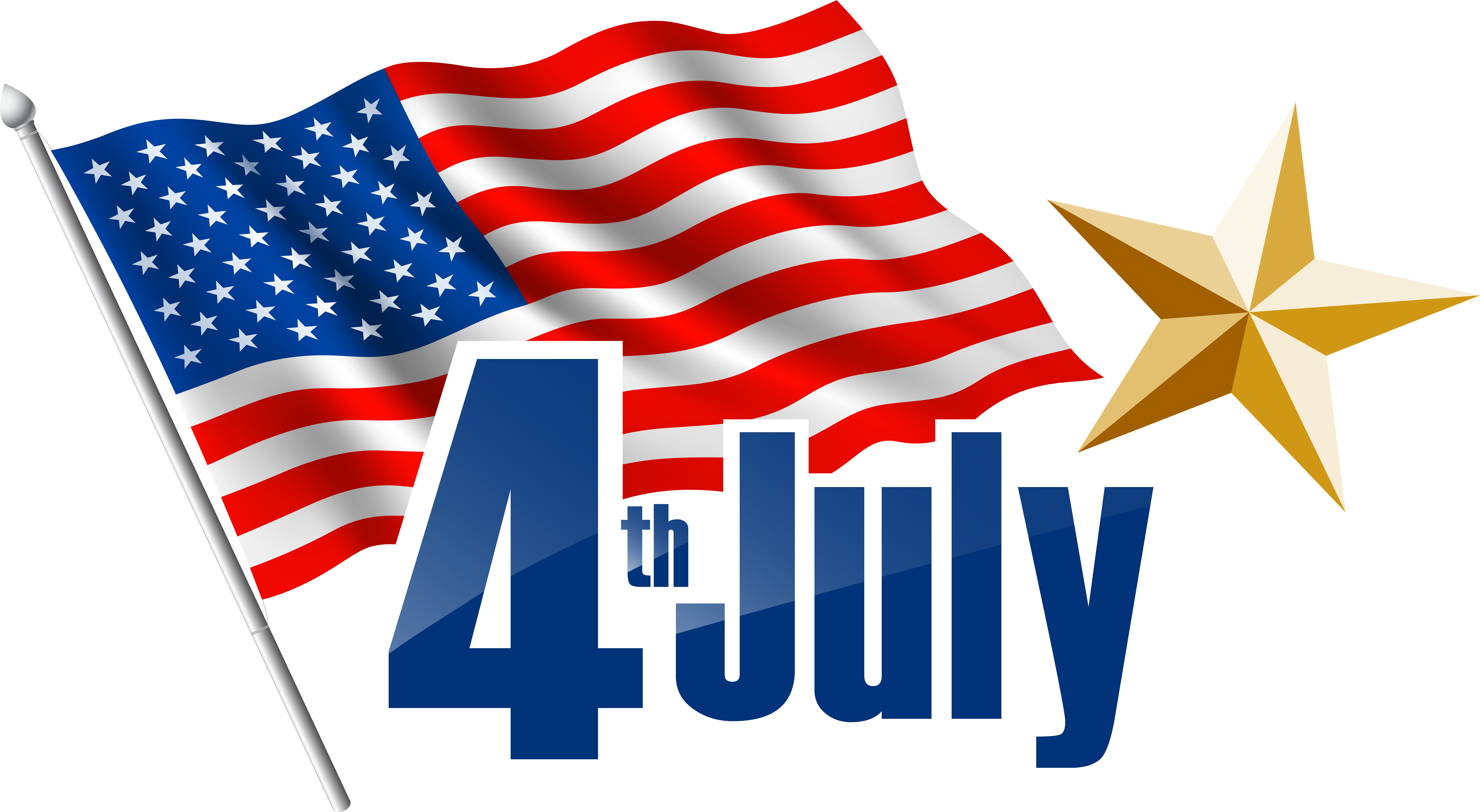 4th July Transparent Png Clip Art Image - 4th Of July Clip Art (8342x4578)