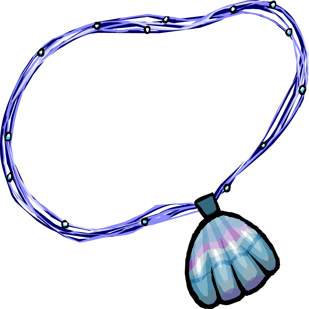 Shell Necklace - Mermaid Necklace Club Penguin (1084x1082)