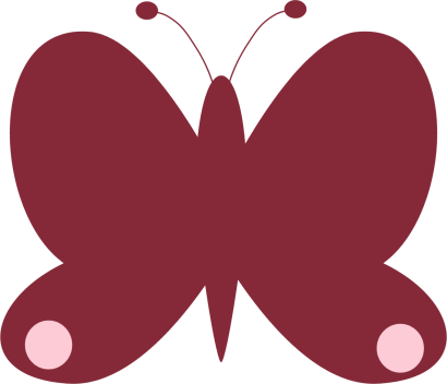 Red Butterfly - Clip Art (410x352)
