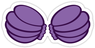 Mermaid Clipart Seashell - Little Mermaid Shells (375x360)