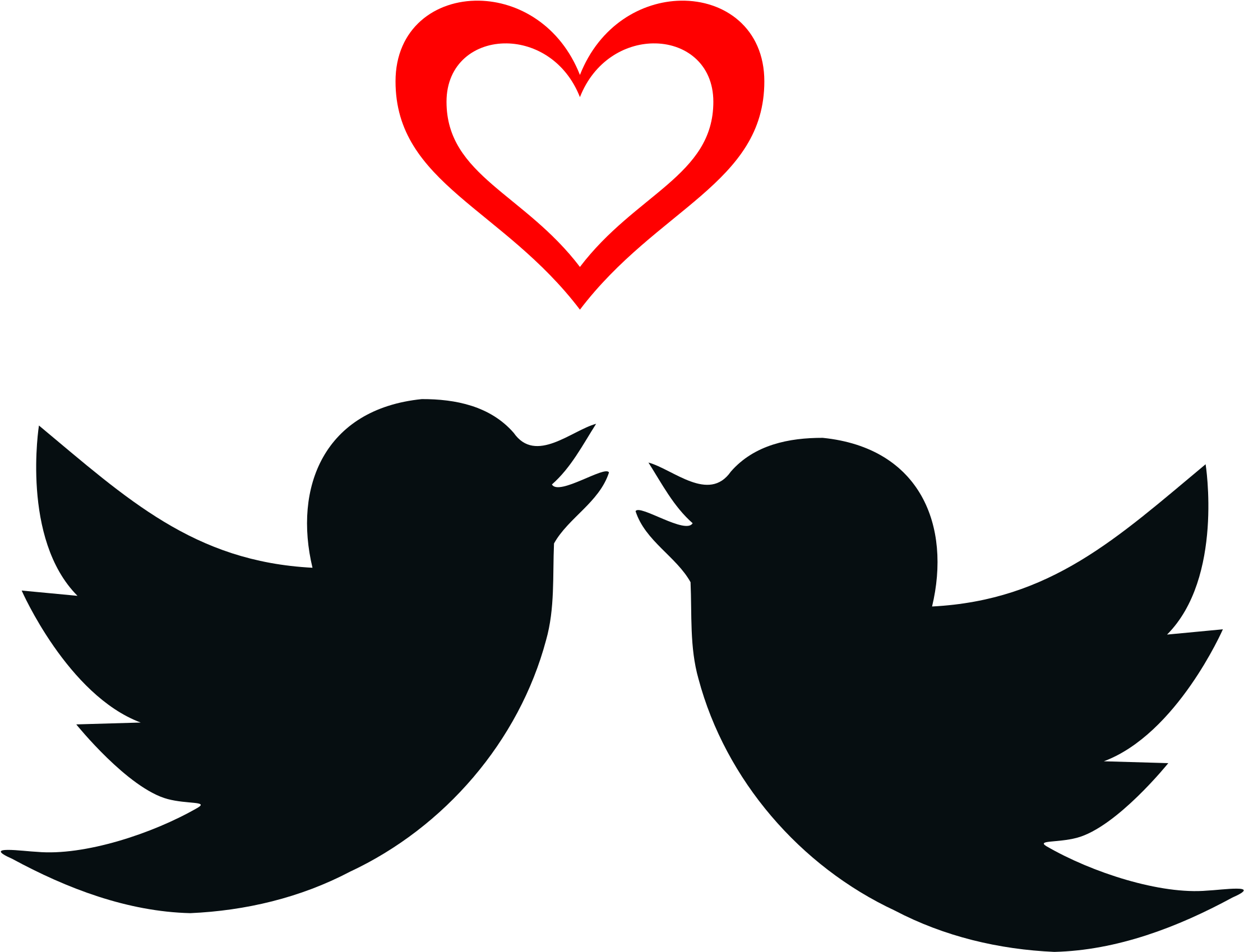 Clipart Bird Heart Blue Hugging A Clip Art Image Â€“ - Love Birds Clipart Free (2400x2400)