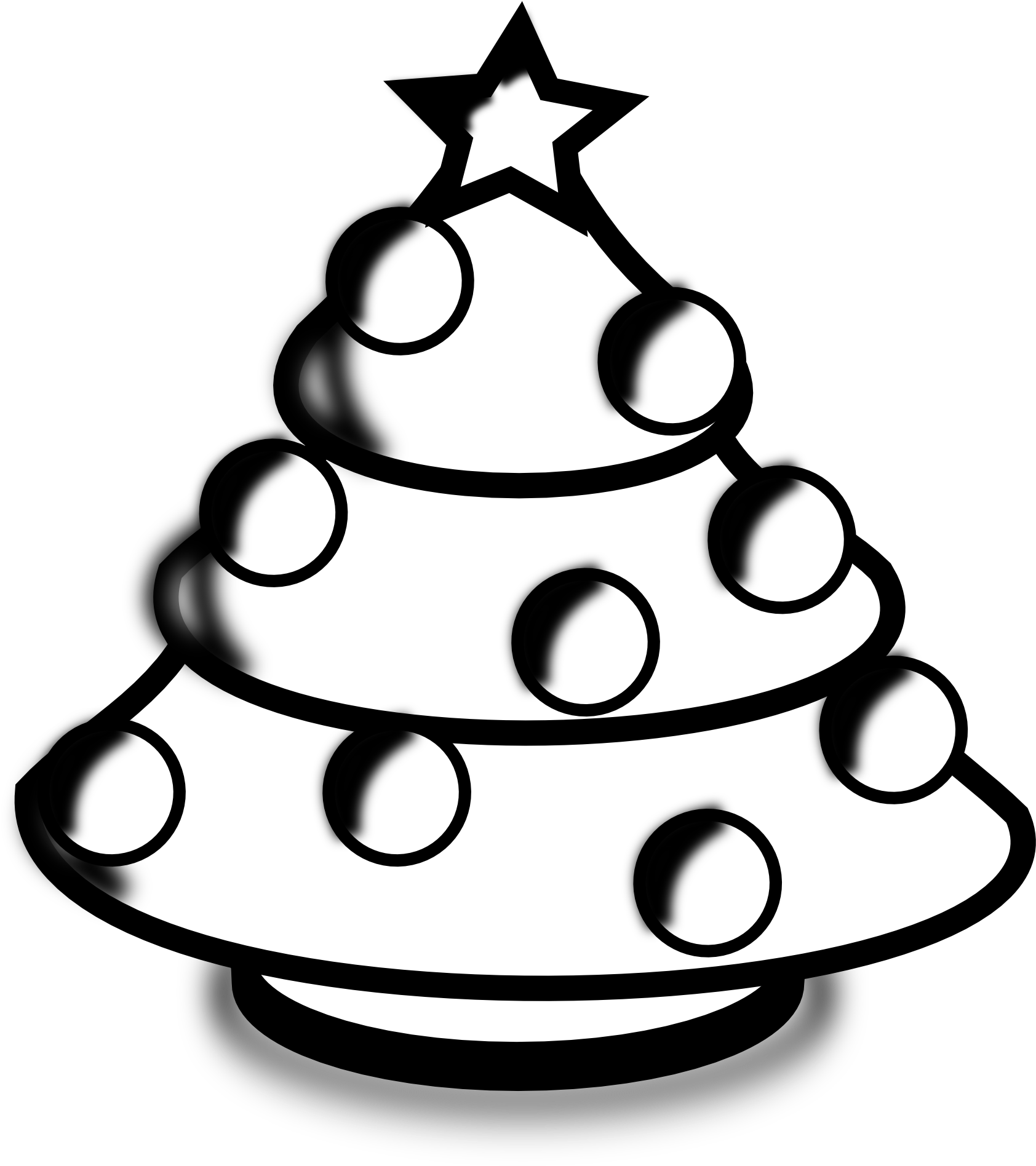 Tree Black And White Palm Tree Clipart Black And White - Christmas Graphics Black And White (1979x1979)