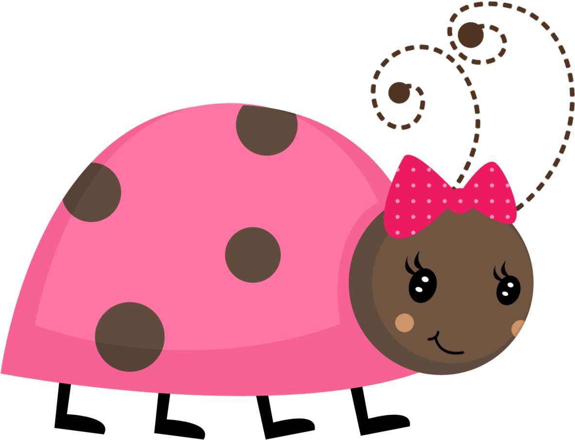 Pink Clip Art - Pink Ladybug Clipart (1350x1080)