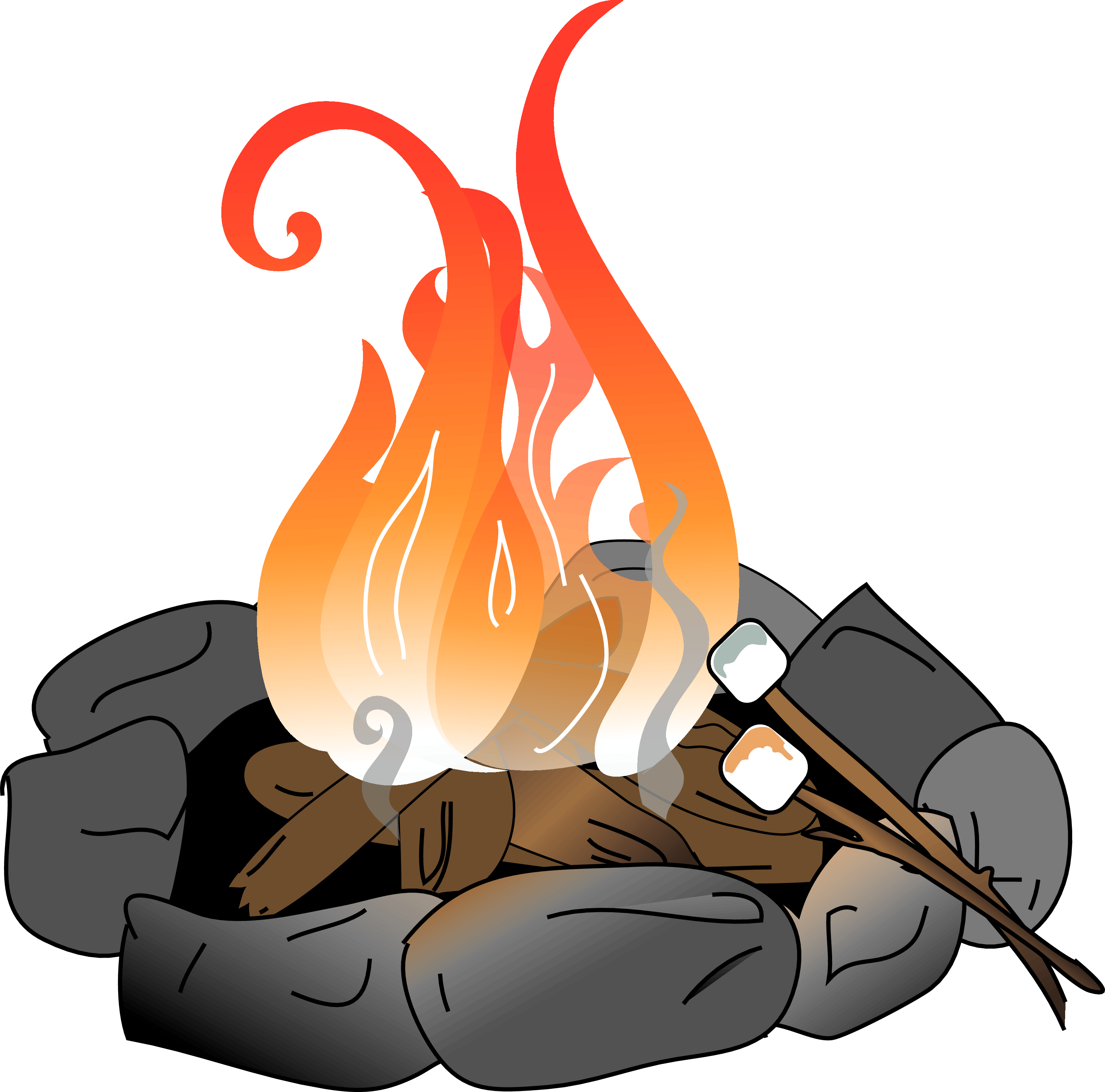 Bonfire Clipart Fire Pit Pencil And In Color Bonfire - Fire Pit Clip Art (3300x3262)