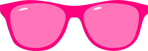 Heart Clipart Sunglass - Pink Sunglasses Clipart (600x208)