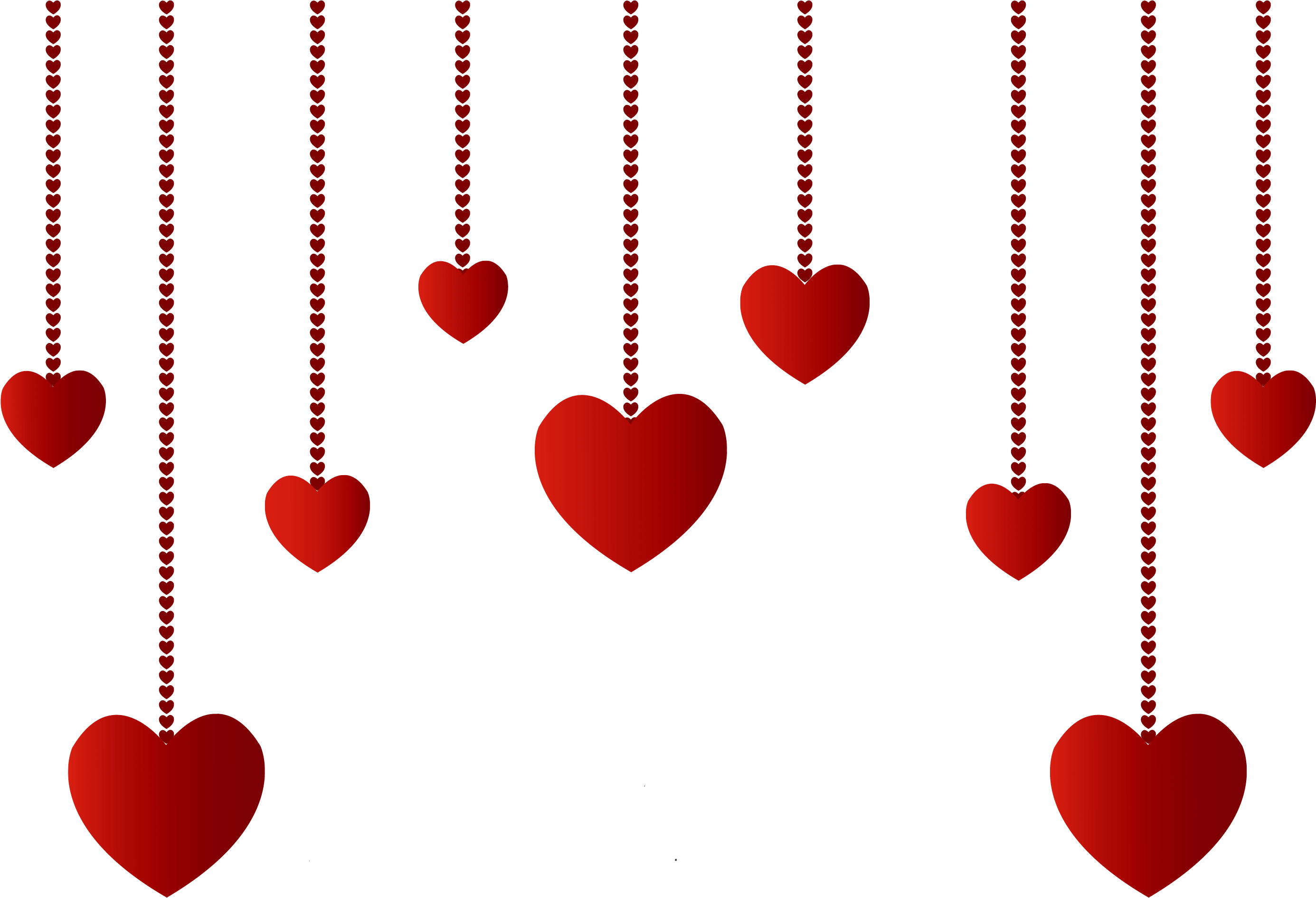 Hanging Hearts Decoration Png Picture - Hanging Hearts Png (2815x2112)