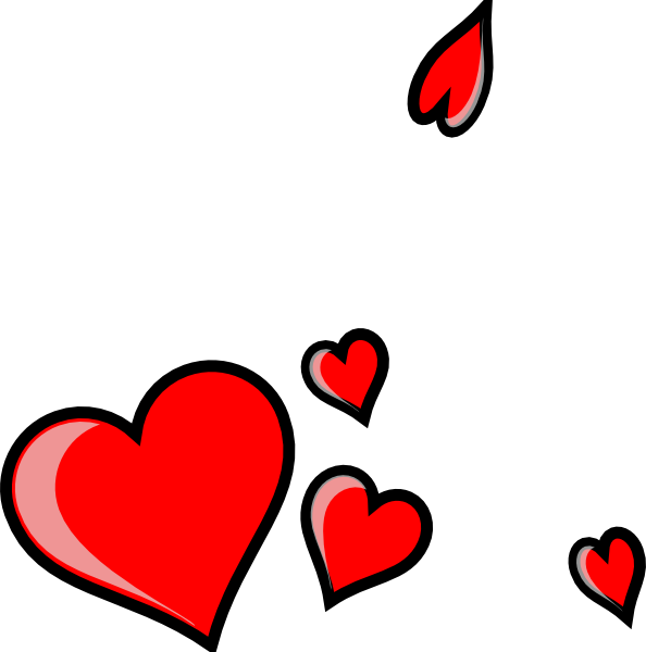 Three Hearts Clip Art - Three Hearts Clip Art (594x600)