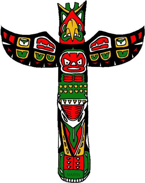 Pacific Northwest Totem - Native American Totem Poles (540x634)
