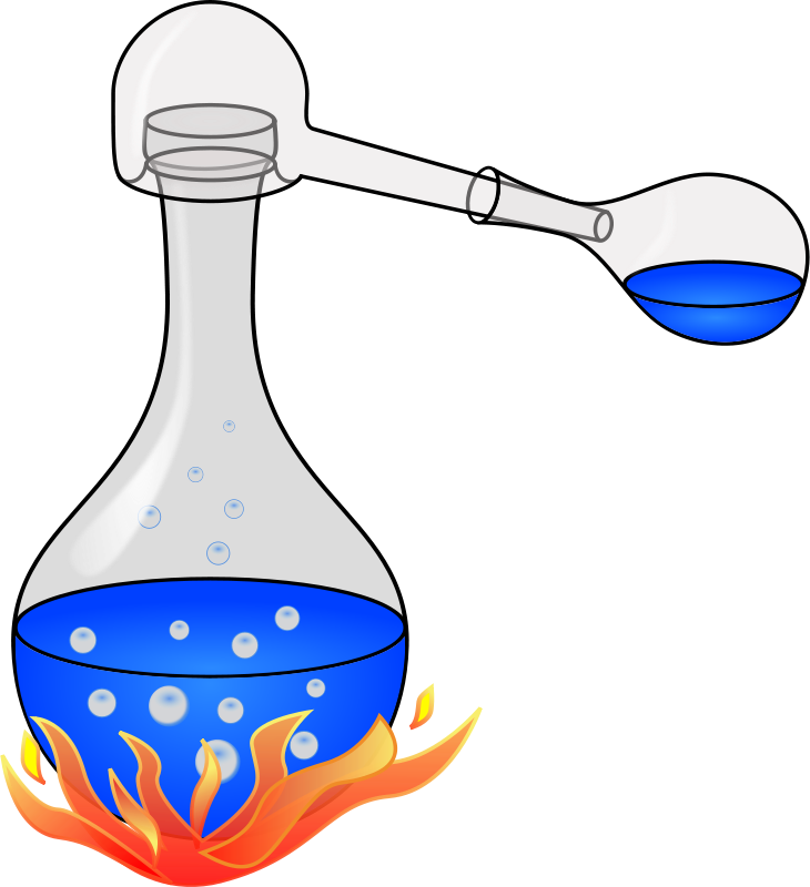 Pill Bottle Clipart - Matraz En Fuego (730x800)