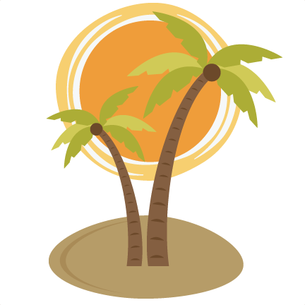 Palm Tree With Sun Svg - Palm Tree And Sun (432x432)