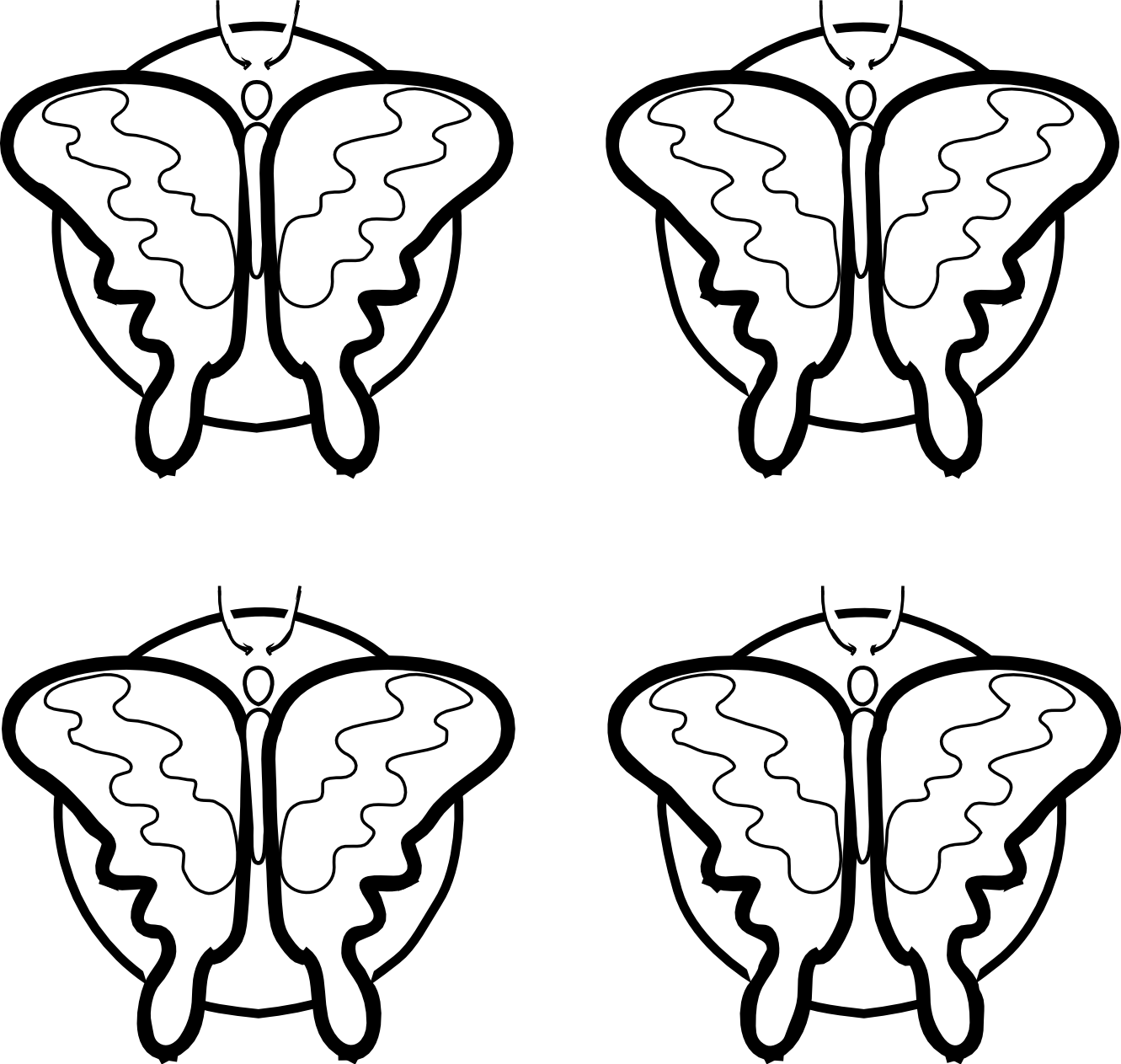 Other Popular Clip Arts - 4 Butterfly Clipart Black And White (1331x1263)