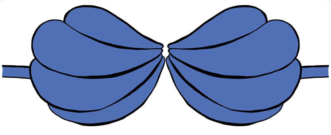 Mermaid Seashell Bra Clipart - Mermaid Shell Top Silhouette (1100x449)