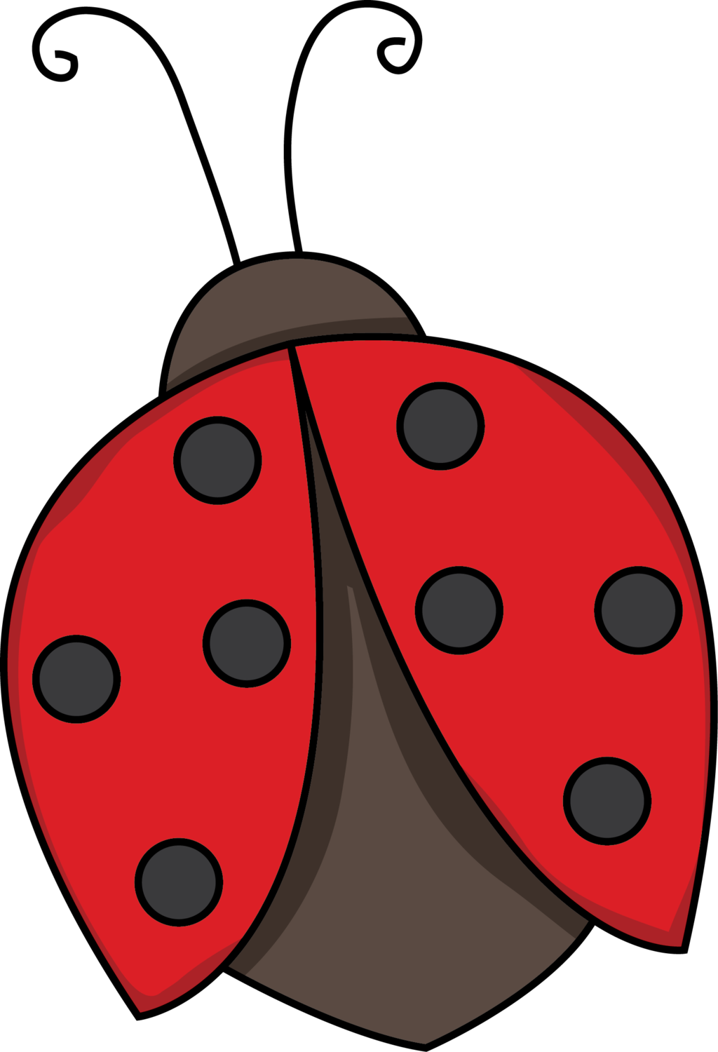 Ladybug Outline Related Keywords Clip Art - Lady Bug Clip Art Cute (1024x1500)