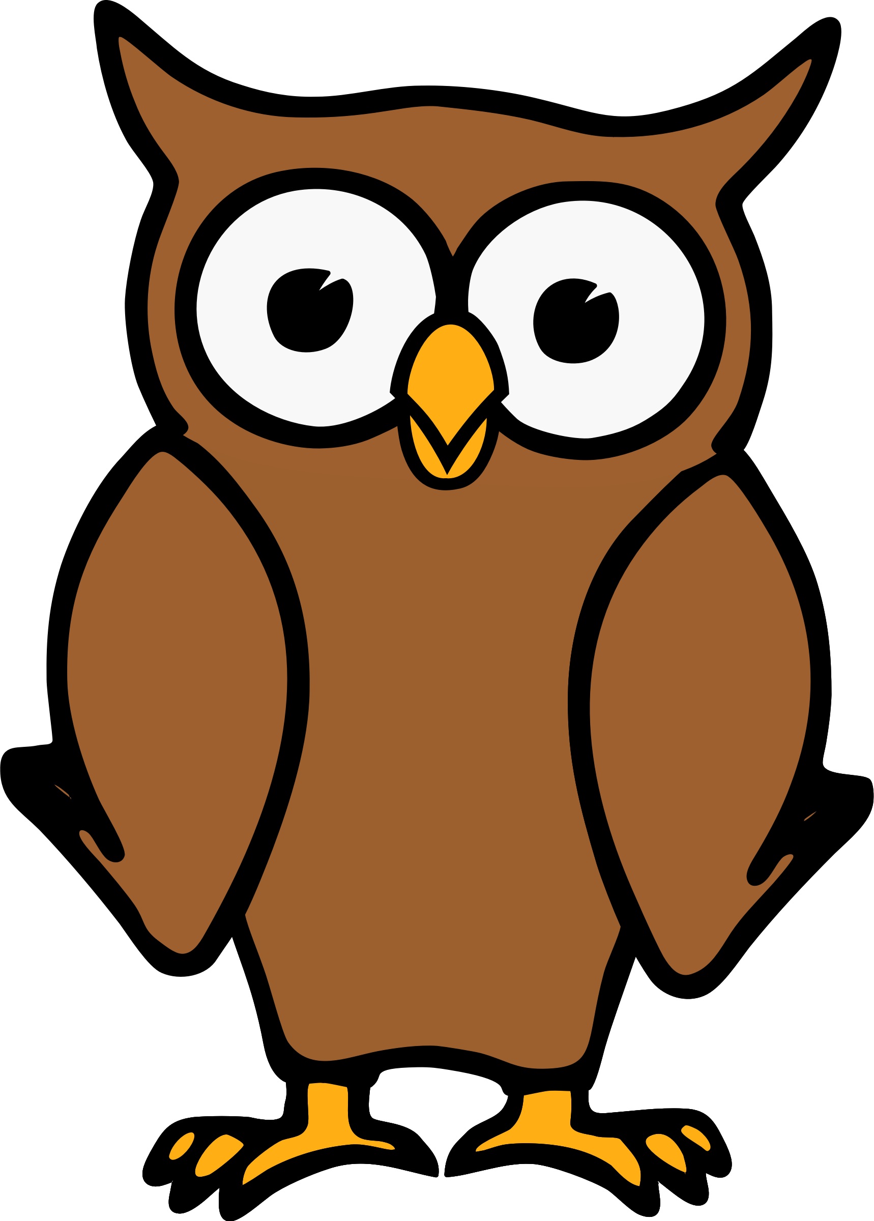 Clipart Of Owl - Clip Art Image Of Owl (1718x2400)