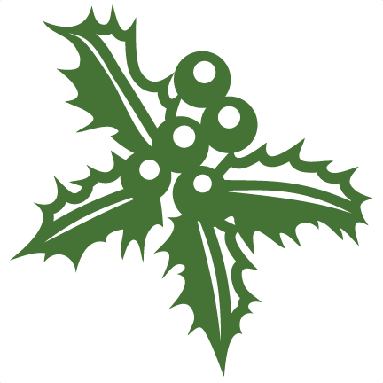 Christmas Holly Svg Scrapbook Cut File Cute Clipart - Scalable Vector Graphics (432x432)