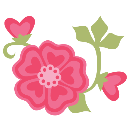 Valentine Flowers Svg Cut Files For Scrapbooking Cardmaking - Cute Flower Transparent Png (432x432)