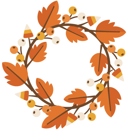 Fall Wreath Svg Cutting File For Electronic Cutting - Fall Wreath Clip Art Free (432x432)