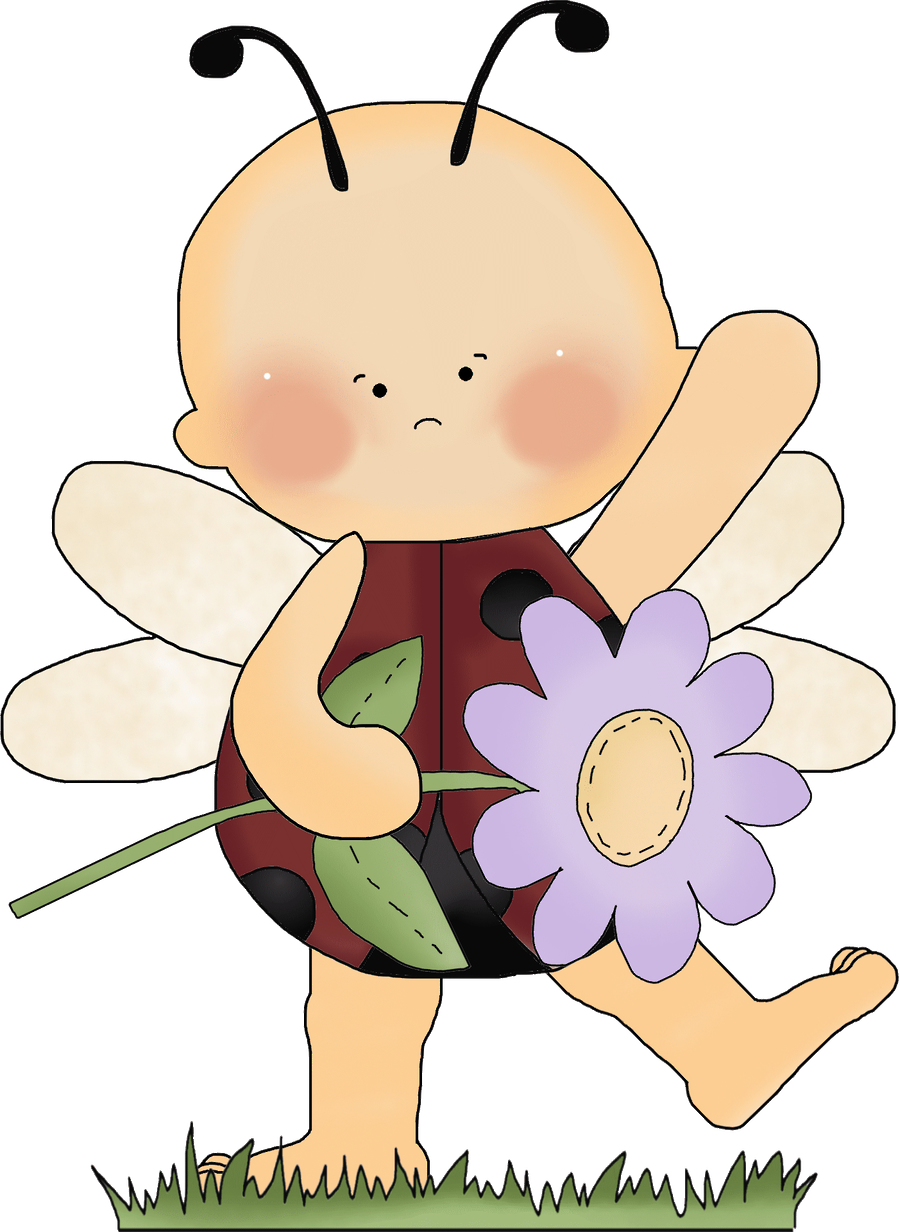 Clip Art, Ladybugs, Dolls, Illustrations - Cartoon (900x1232)