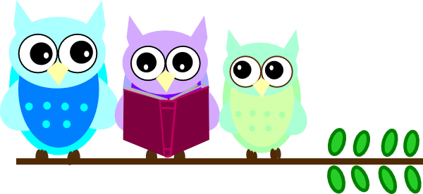 Reading Clipart Free Clip Art Images - Owl Reading Clipart (600x276)