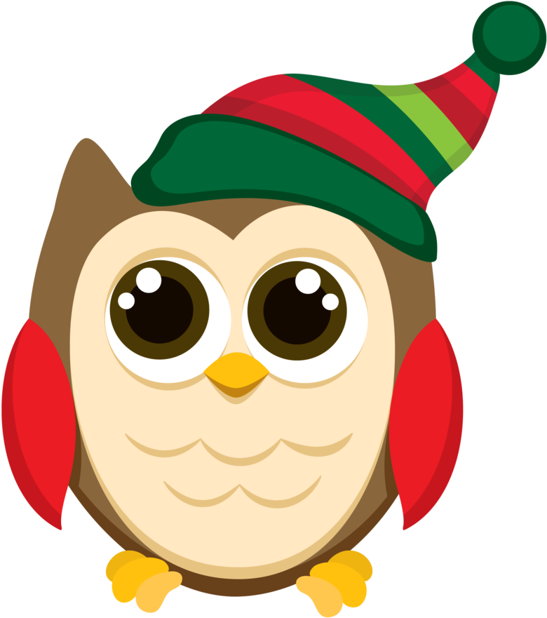 Christmas Owl Clipart Christmas Owl Clip Art Patterns - Owl Christmas Clip Art (795x900)