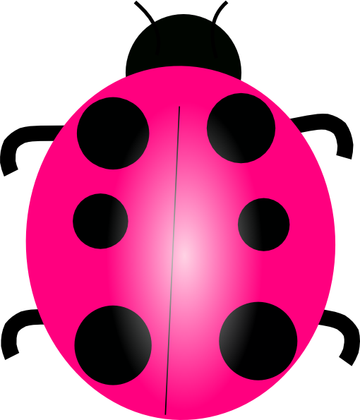 Pink Ladybug Clip Art At Clker Com Vector Clip Art - Pink Lady Bug Clip Art (510x595)