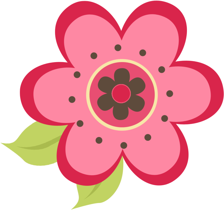 Pink Ladybug Cliparts - Ladybug Flower Clipart (870x870)