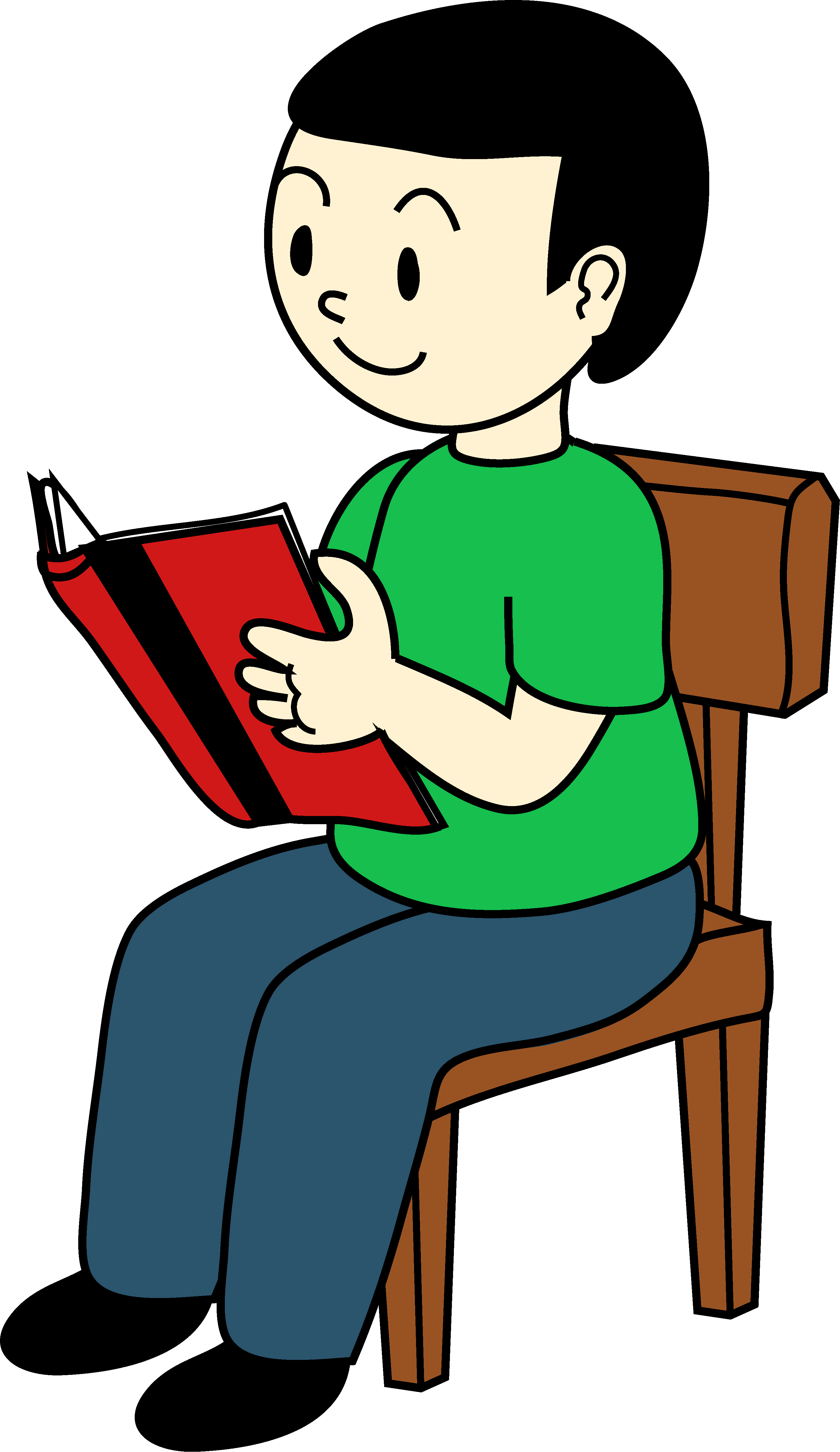 Chair Clipart For Kid - Sat On A Chair (2974x5139)