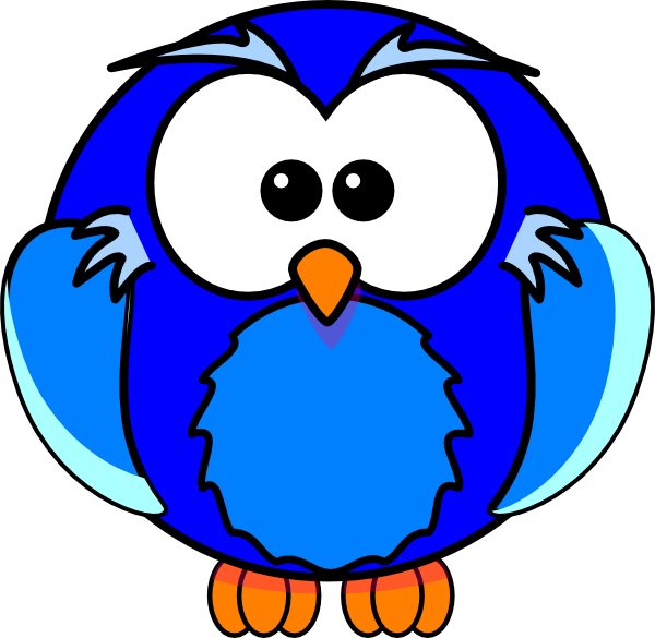 Blue Owl Clipart - Blue Owl Clipart (600x585)