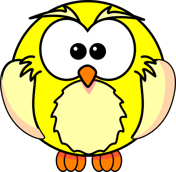 Yellow Owl Clip Art - Easy Wolf Face Drawings (600x585)
