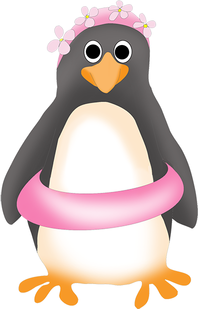 Clipart Of Royal Penguin - Swimming Penguin Clip Art (433x650)