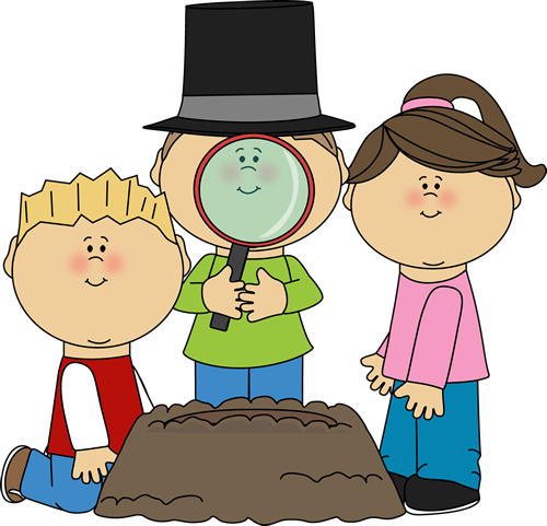 Kids Looking For A Groundhog - Children Looking Clipart (500x481)