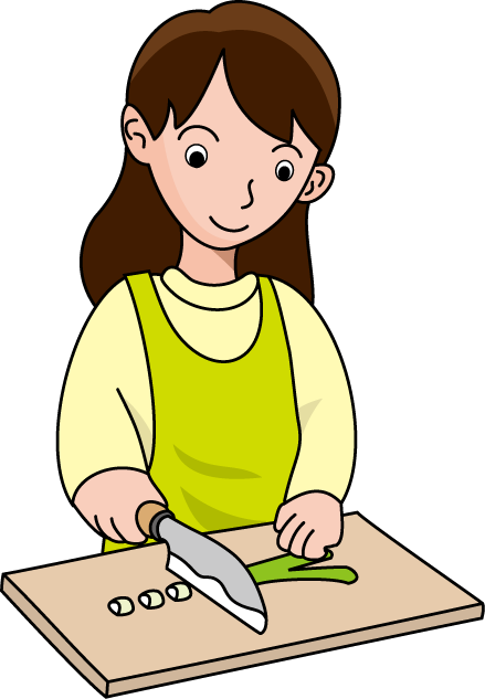 Cooking - Chopping Clipart (439x633)