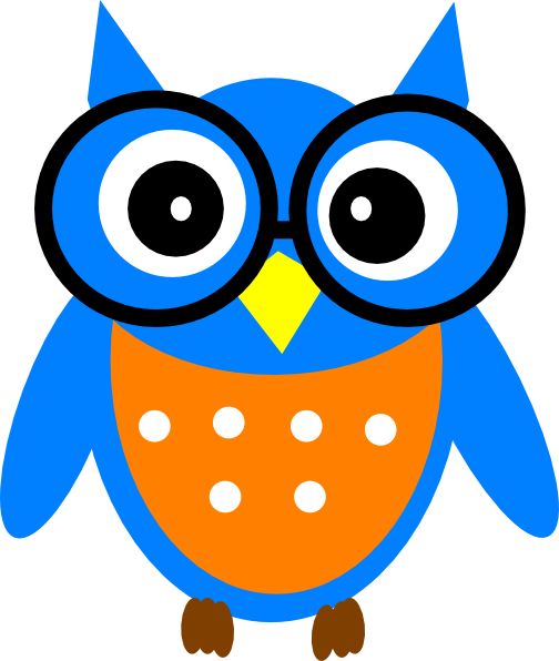 Wise Owl Clipart Free Clip Art Images - Cartoon Owl With Glasses (504x596)