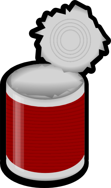 Can Clipart Tin Can Clip Art At Clker Vector Clip Art - Tin Cans Clipart (354x599)