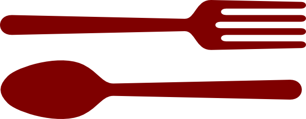 Fork And Spoon Clip Art - Spoon Fork Clip Art (600x233)