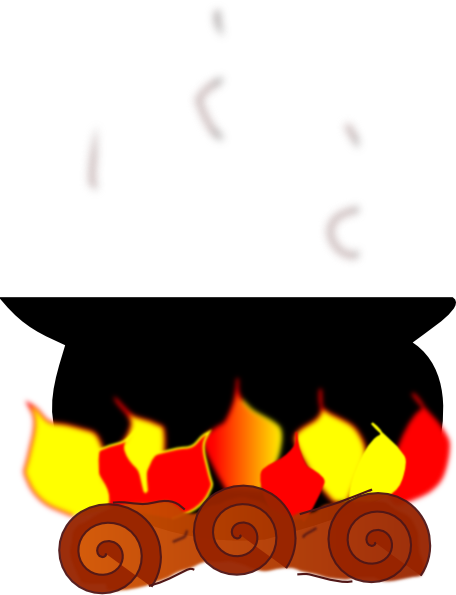 Com Cooking Pot On Fire - Cooking Pot On Fire Clipart (456x595)