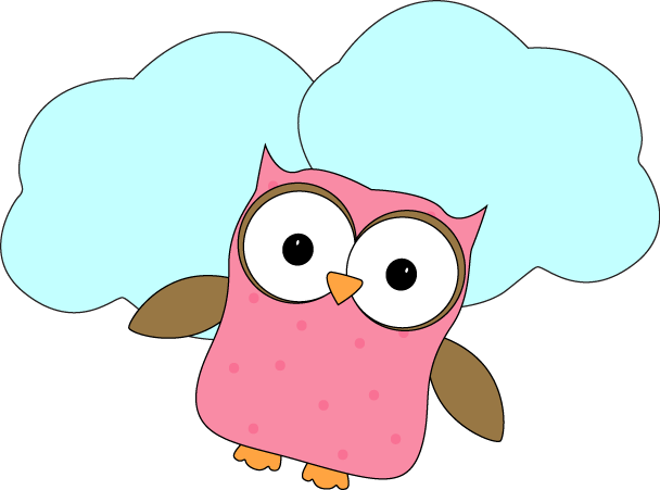 Flying Owl Clipart - Clipart Owl Thinking (608x451)