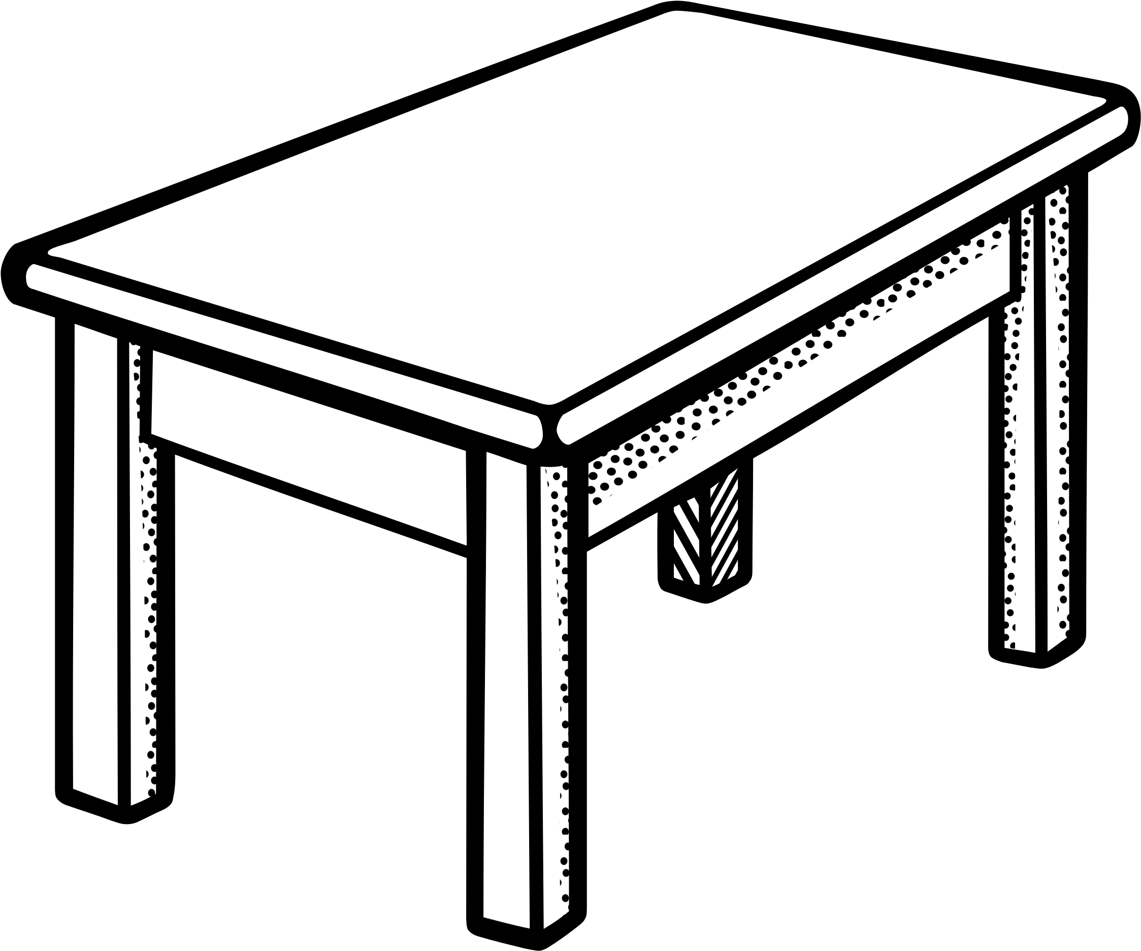 Clip Art Tables Clipartall - Table Clipart Black And White (2400x2026)