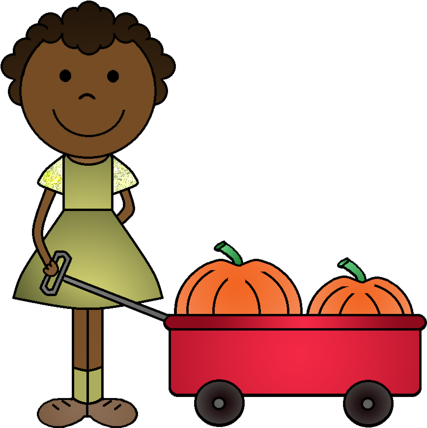 Pumpkin Clipart Child - Clip Art Pumpkin Picking (910x898)