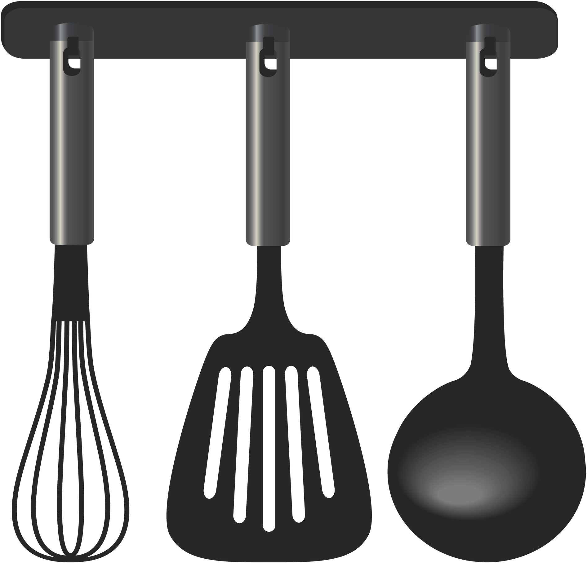 Chef Knife Clip Art Kit - Kitchen Utensils Clipart Png - (2032x1945) Png  Clipart Download, image size:1893x1815