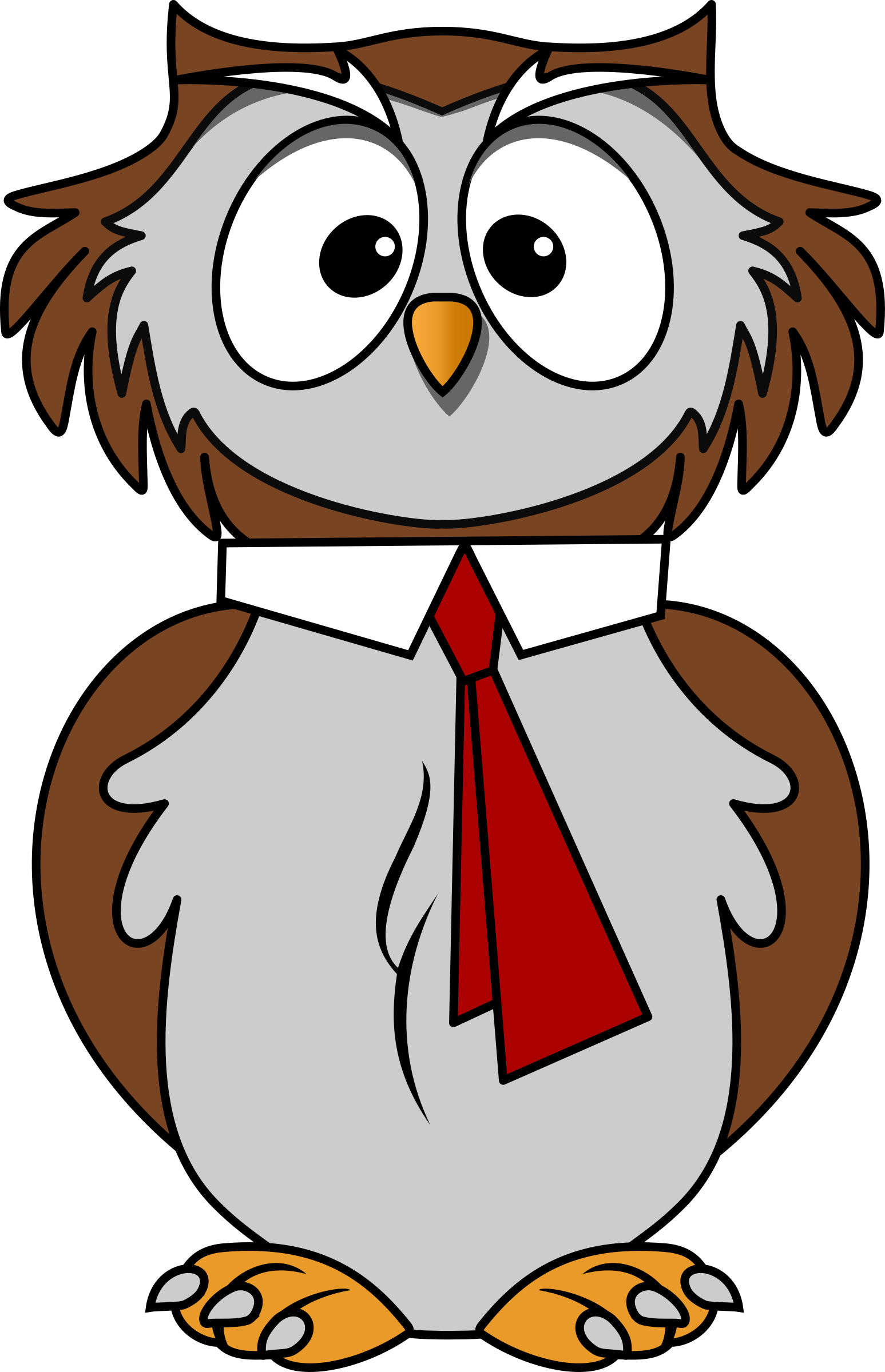 Cartoon Owl Clipart - การ์ตูน สัตว์ น่า รัก (1547x2400)