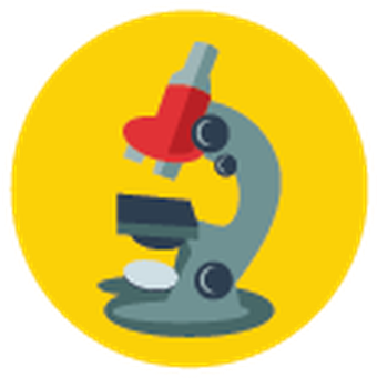 Yellow And Blue - Science Icon With No Background (531x399)