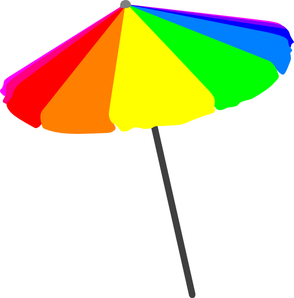 Beach Umbrella Vector Png (594x601)
