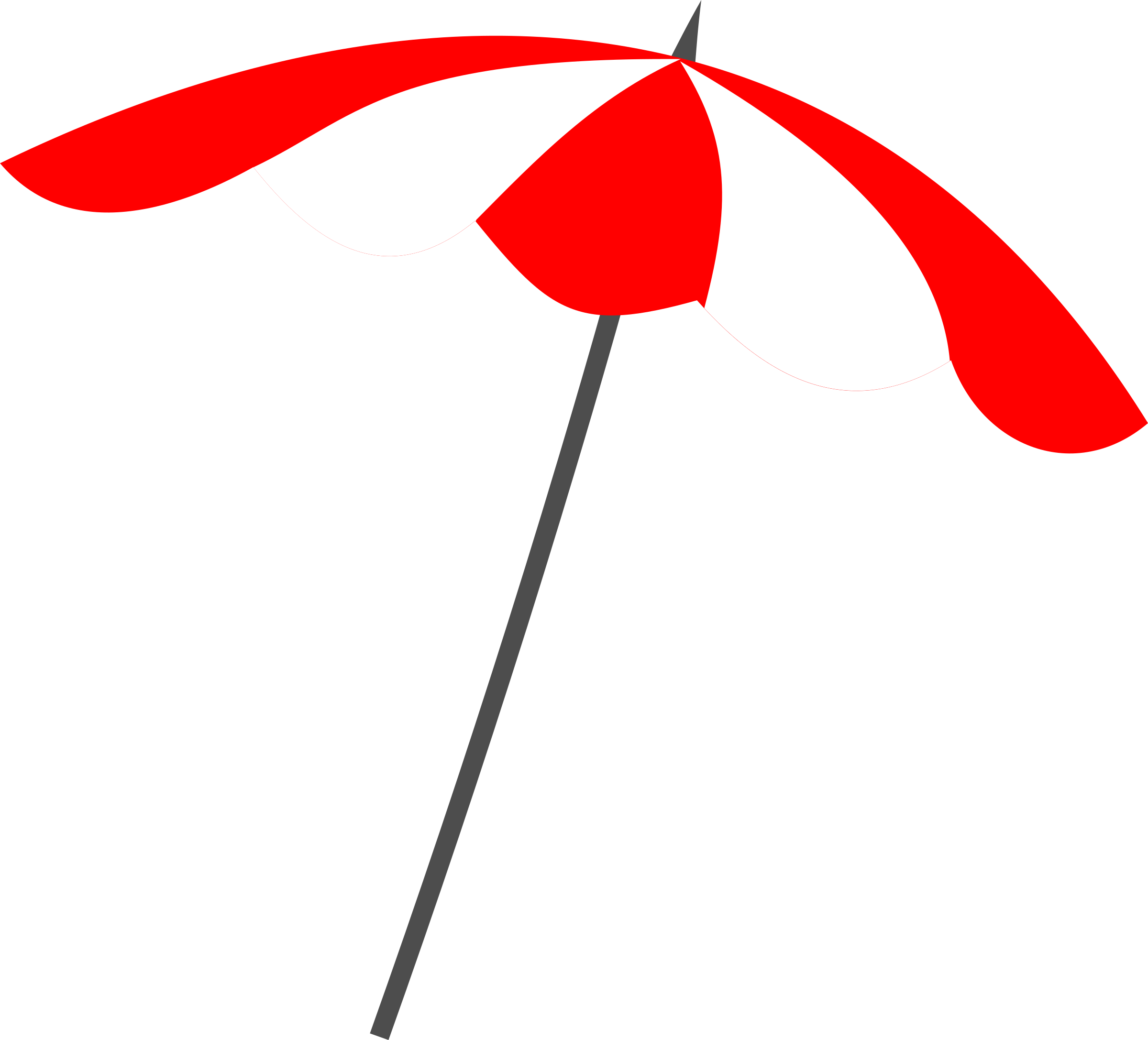Big Image - Beach Umbrella Clipart (2400x2175)